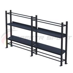 Купить Модульный стеллаж для гантелей, гирь и медболов 3780х430х1950 (2 секции) в Наволоках 