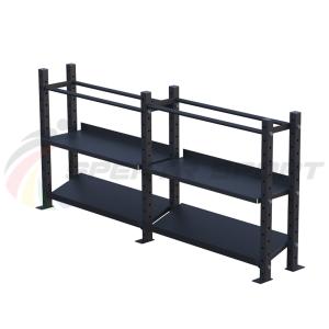 Купить Модульный стеллаж для гантелей, гирь и медболов 3780х430х1200 (2 секции) в Наволоках 